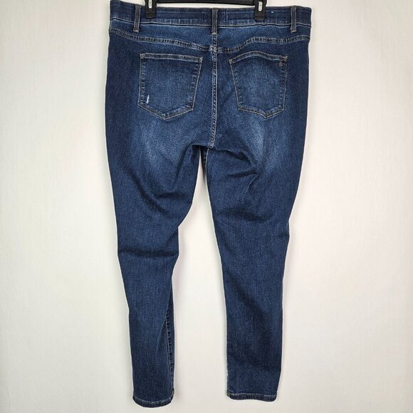 Lularoe Magic Waist Distressed Stretch Denim Skinny Jean 38 (18/19W) - Picture 3 of 7